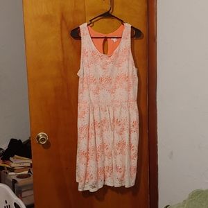 Xhilaration Pink Sundress with Lace Overlay